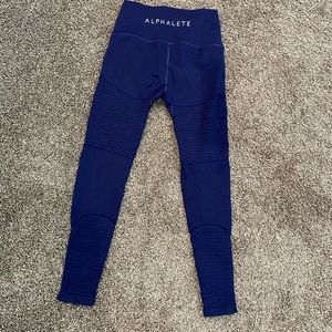 NAVY BLUE ALPHALETE  R6 REVIVAL LEGGINGS